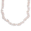 Weiße Süßwasser Perle Halskette ca. 45 cm 925 Silber rhodiniert