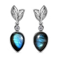 Labradorit und Topas Ohrringe - 12,36 ct.