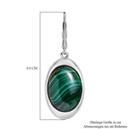 Malachit Ohrringe, Edelstahl, ca. 23.68 ct