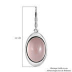 Rosenquarz Ohrringe Edelstahl ca. 19.79 ct