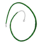 AAAA Tsavorite Granat Halskette ca. 45 cm 950 Platin ca. 93,87 ct.
