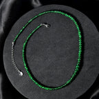 AAAA Tsavorite Granat Halskette ca. 45 cm 950 Platin ca. 93,87 ct.