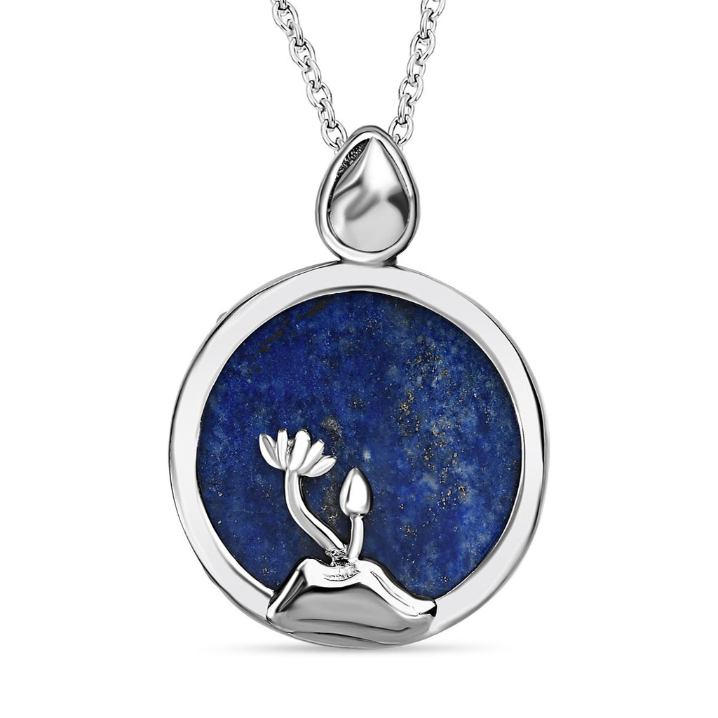 Lapislazuli Anhänger  Edelstahl ca. 22,52 ct.