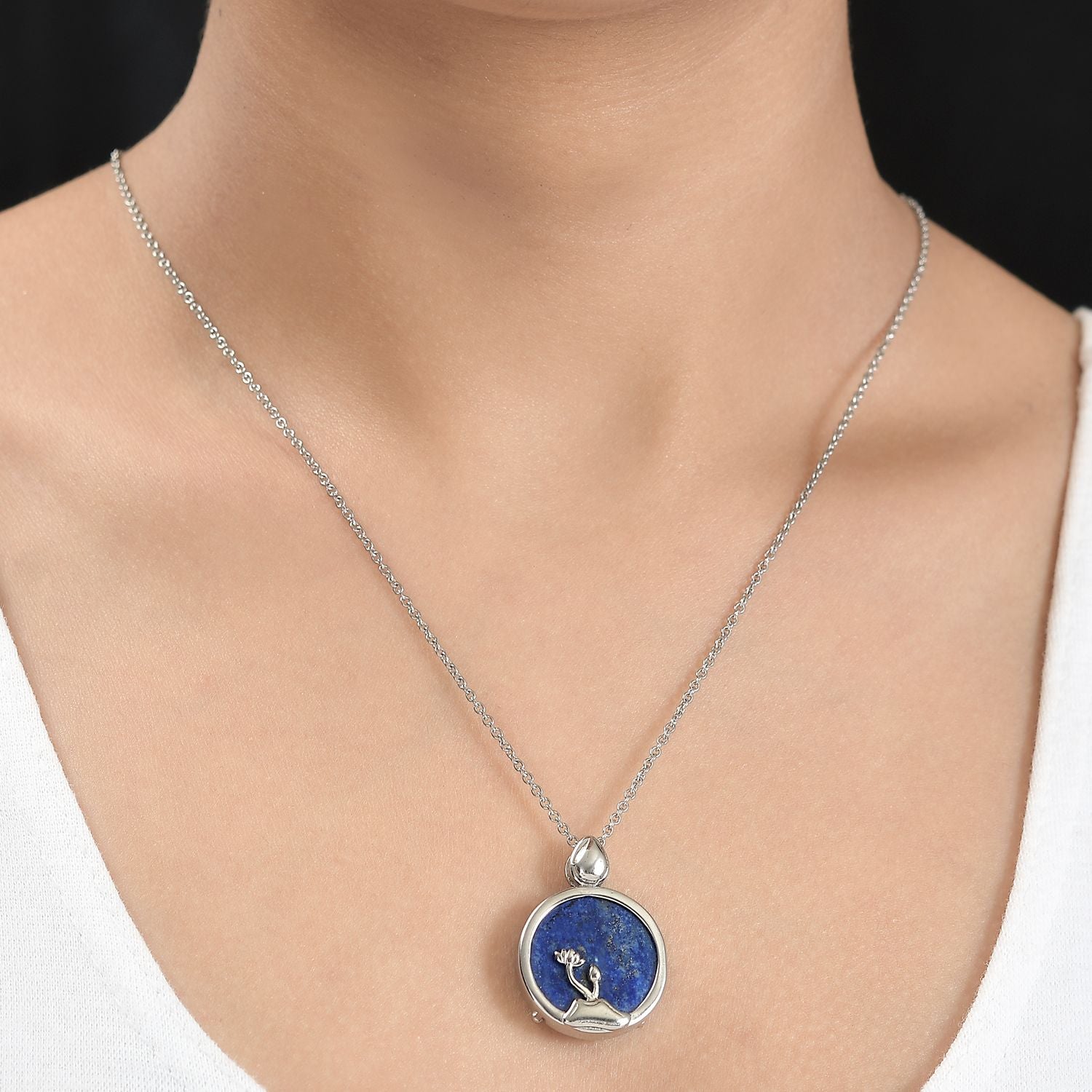 Lapislazuli Anhänger  Edelstahl ca. 22,52 ct.