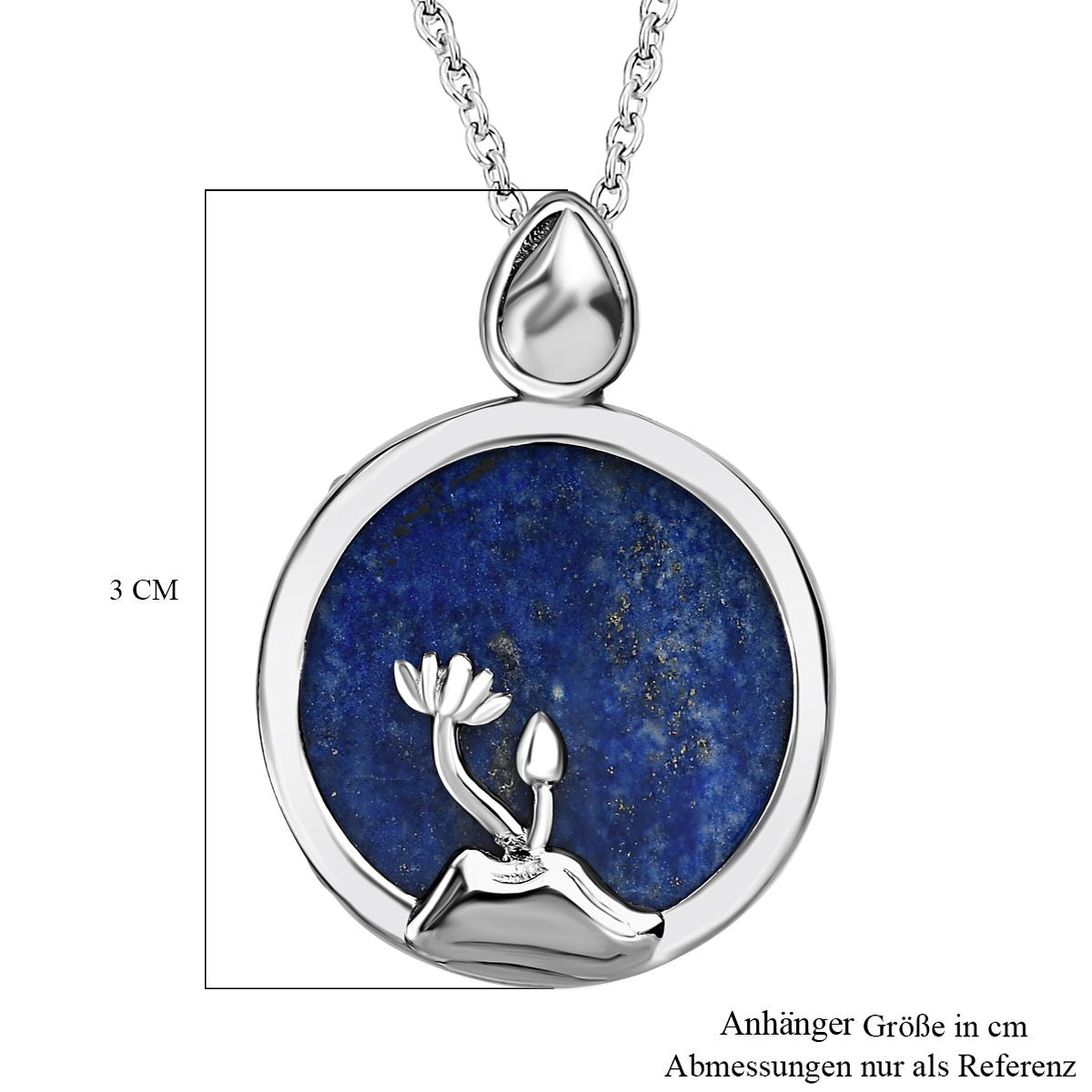 Lapislazuli Anhänger  Edelstahl ca. 22,52 ct.