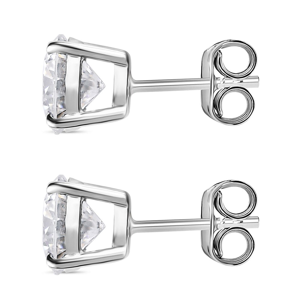 Moissanit Ohrringe, 925 Silber platiniert ca. 2.28 ct