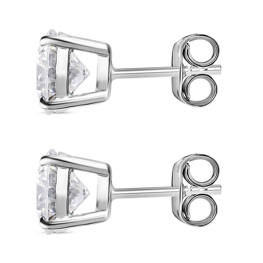 Moissanit Ohrringe, 925 Silber platiniert ca. 2.28 ct