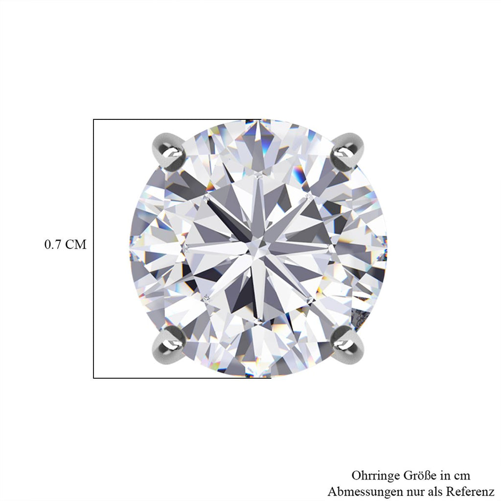 Moissanit Ohrringe, 925 Silber platiniert ca. 2.28 ct
