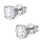 Moissanit Ohrringe, 925 Silber platiniert ca. 2.28 ct