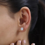 Moissanit Ohrringe, 925 Silber platiniert ca. 2.28 ct