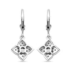 Moissanit Ohrringe, 925 Silber platiniert, ca. 0.45 ct