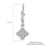 Moissanit Ohrringe, 925 Silber platiniert, ca. 0.45 ct