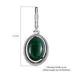 Malachit Ohrringe, Edelstahl, ca. 14.43 ct