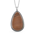 Bild Jaspis Halskette ca. 60 cm + 10 cm Extender, Reiner Edelstahl ca. 95.00 ct