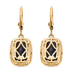 AAA Labradorit Ohrringe, 925 Silber Gelbgold Vermeil, ca. 8.53 ct