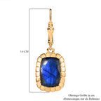 AAA Labradorit Ohrringe, 925 Silber Gelbgold Vermeil, ca. 8.53 ct