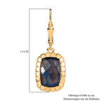 AAA Labradorit Ohrringe, 925 Silber Gelbgold Vermeil, ca. 8.53 ct