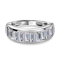 Weißer Topas Ring, 925 Silber platiniert, (Größe 16.00) ca. 2.53 ct
