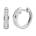 Weißer Topas Ohrringe, 925 Silber platiniert ca. 1.57 ct