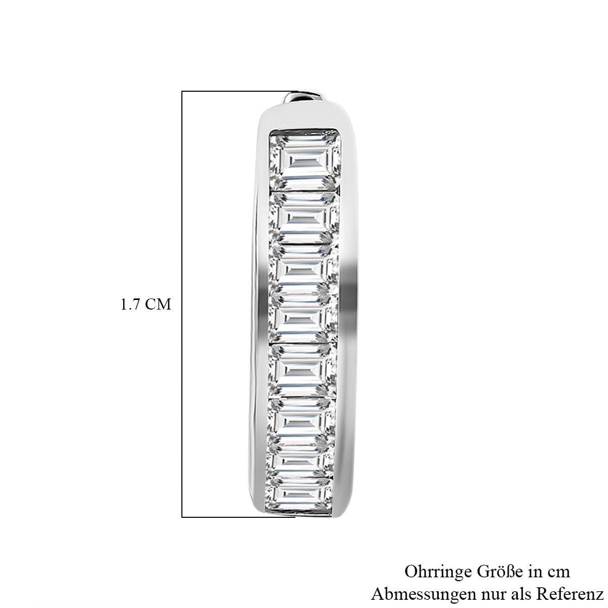 Weißer Topas Ohrringe, 925 Silber platiniert ca. 1.57 ct