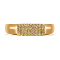 Gelber Diamant Ring, 925 Silber Gelbgold Vermeil, (Größe 16.00) ca. 0.20 ct