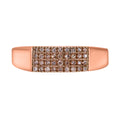 Natürlicher Champagner Diamant Ring, 925 Silber Roségold Vermeil (Größe 20.00) ca. 0.20 ct