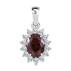 Sunset Zirkon, Weißer Zirkon Anhänger, 925 Silber rhodiniert ca. 2.64 ct
