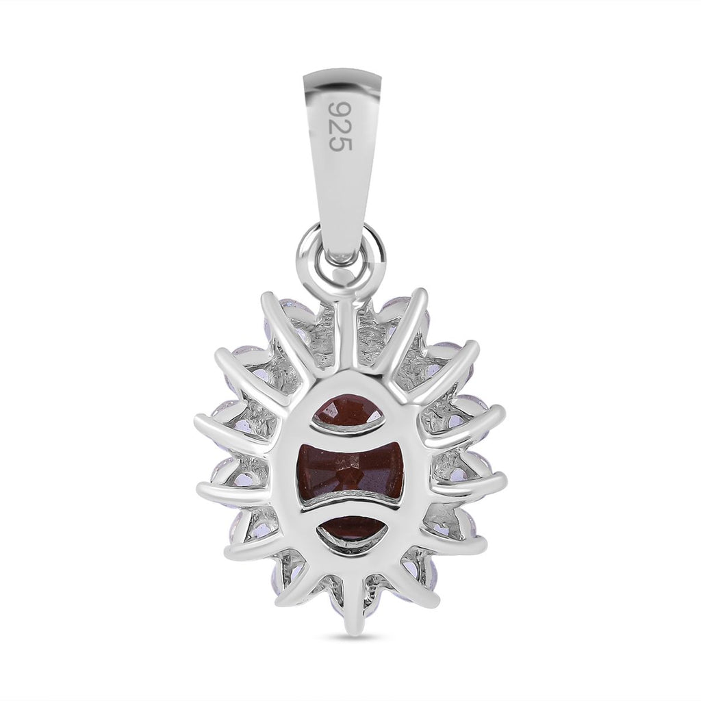 Sunset Zirkon, Weißer Zirkon Anhänger, 925 Silber rhodiniert ca. 2.64 ct