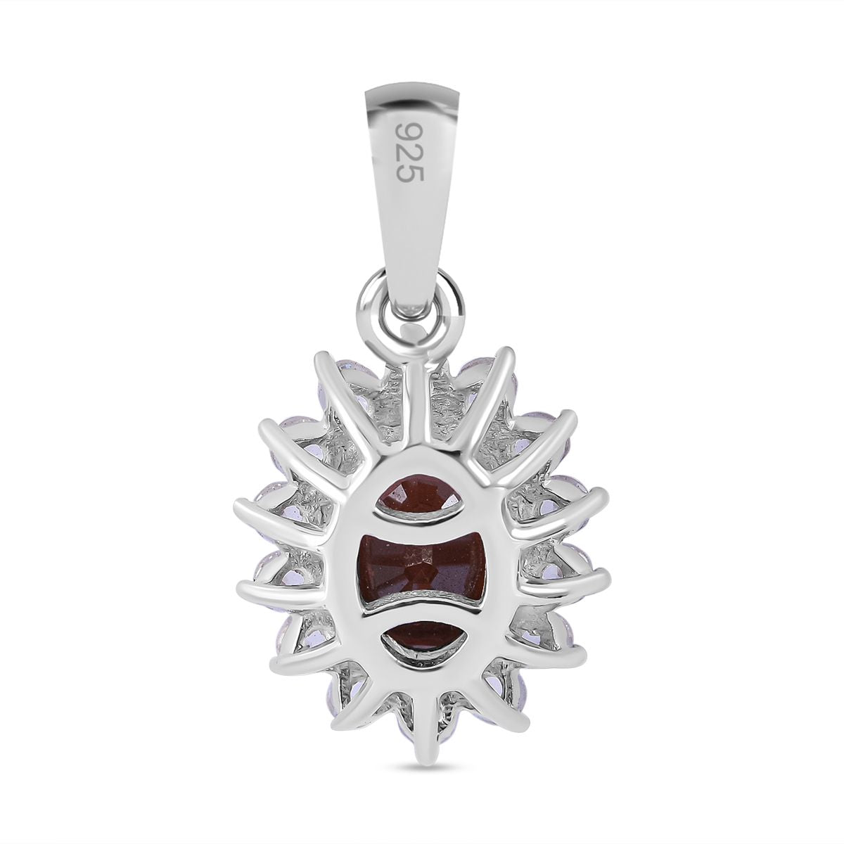 Sunset Zirkon, Weißer Zirkon Anhänger, 925 Silber rhodiniert ca. 2.64 ct