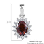 Sunset Zirkon, Weißer Zirkon Anhänger, 925 Silber rhodiniert ca. 2.64 ct