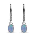 AA Natürlicher, äthiopischer Welo Opal Ohrringe, 925 Silber rhodiniert, ca. 0.64 ct