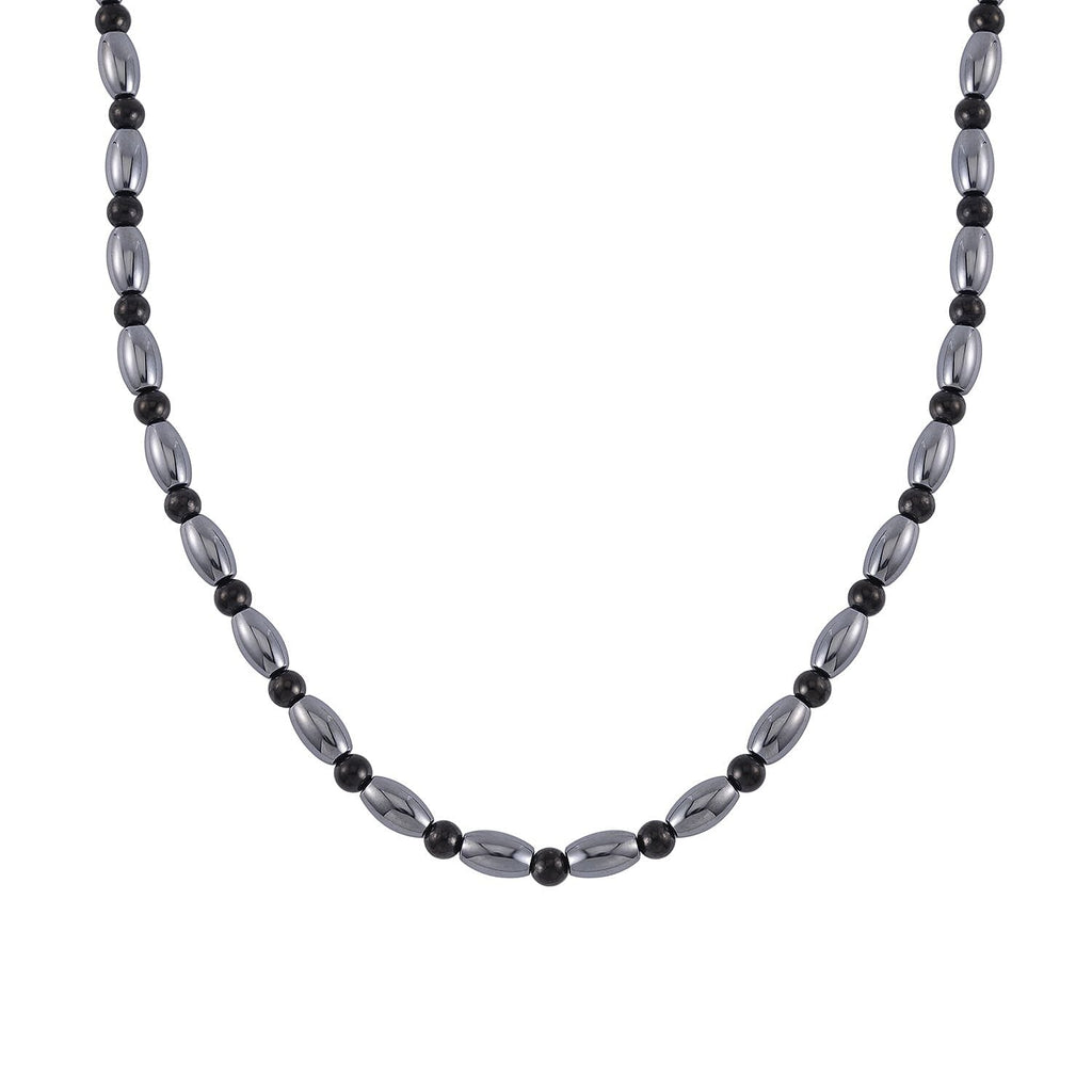 Terahertz, Shungit Halskette ca. 50 cm 925 Silber rhodiniert ca. 155.00 ct