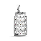 GP Bella Italia Kollektion - Mehrfach Turmalin, Weißer Zirkon Anhänger 925 Silber platiniert ca. 0.92 ct