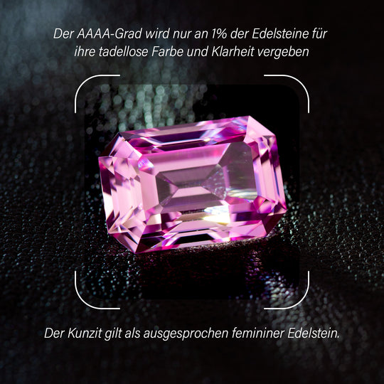 AAAA Patroke Kunzit, Weißer Diamant Ring, 950 Platin, (Größe 16.00) ca. 3.80 ct