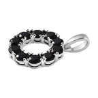 Schwarzer Spinell Anhänger 925 Silber ca. 1,80 ct.