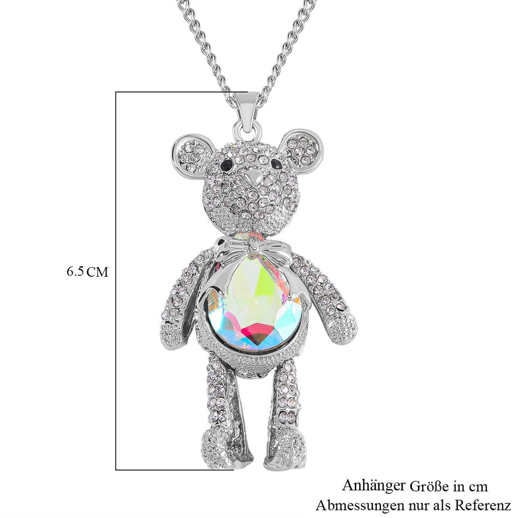 Kristall Halskette ca. 60 cm + 5 cm Extender, Reine Legierung