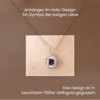 AAAA Rubellit, Weißer Diamant Anhänger 585 Gold ca. 0,94 ct.