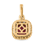 AAAA Rubellit, Weißer Diamant Anhänger 585 Gold ca. 0,94 ct.