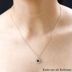 AAAA Rubellit, Weißer Diamant Anhänger 585 Gold ca. 0,94 ct.