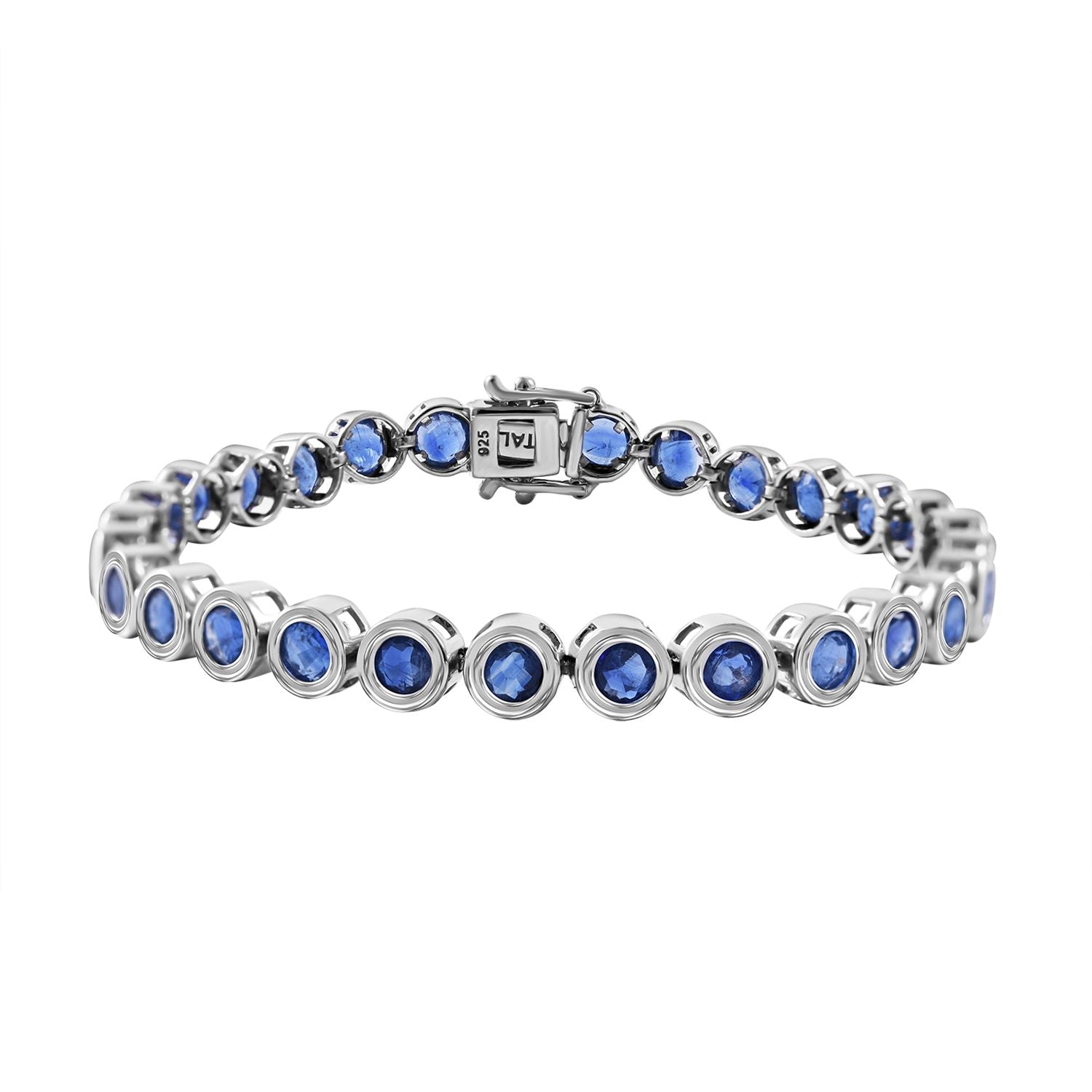 Kyanit Armband ca. 19 cm 925 Silber platiniert ca. 16,39 ct.
