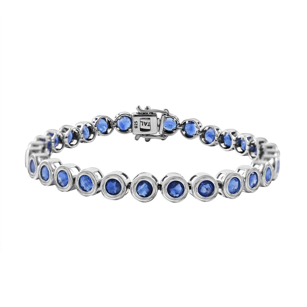 Kyanit Armband ca. 19 cm 925 Silber platiniert ca. 16,39 ct.