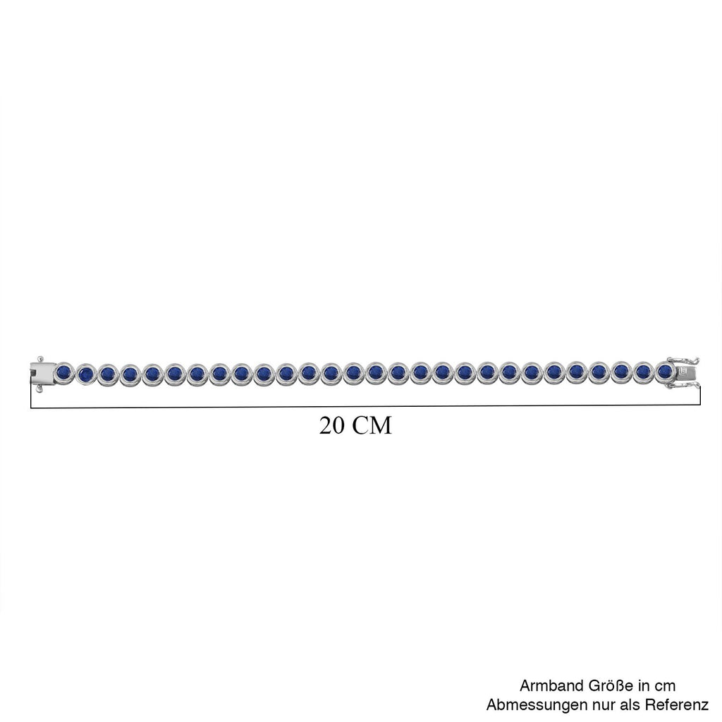 Kyanit Armband ca. 19 cm 925 Silber platiniert ca. 16,39 ct.