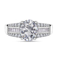 Moissanit Ring, 925 Silber platiniert (Größe 18.00) ca. 3.21 ct