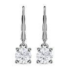 Moissanit Ohrringe 925 Silber platiniert ca. 1.56 ct