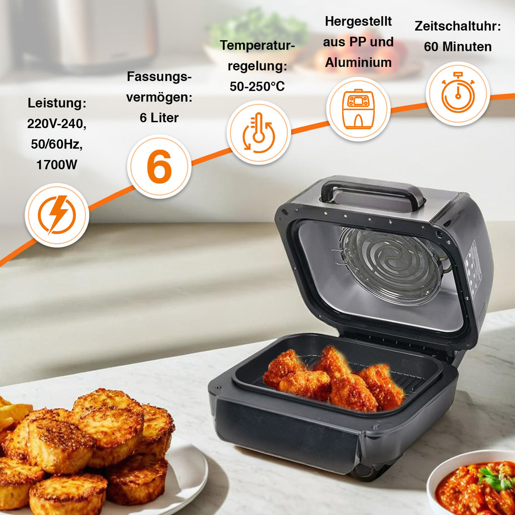 HOMESMART Foodi Steam Grill Air-Fryer, Multifunktion, 6L Kapazität