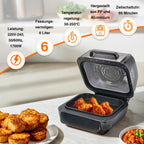 HOMESMART Foodi Steam Grill Air-Fryer, Multifunktion, 6L Kapazität