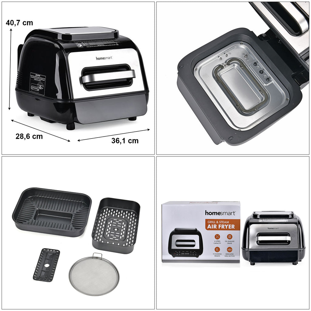 HOMESMART Foodi Steam Grill Air-Fryer, Multifunktion, 6L Kapazität