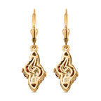 Mosambik Granat Ohrringe 925 Silber Gelbgold Vermeil ca. 2,42 ct.