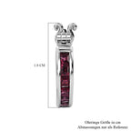 Rhodolith Granat Ohrringe 925 Silber platiniert ca. 0,85 ct.
