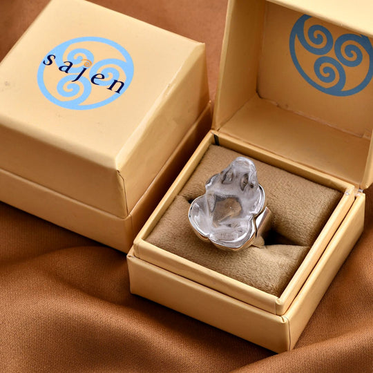 Royal Bali - Kristall Ring, 925 Silber, (Größe 18.00)